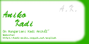 aniko kadi business card